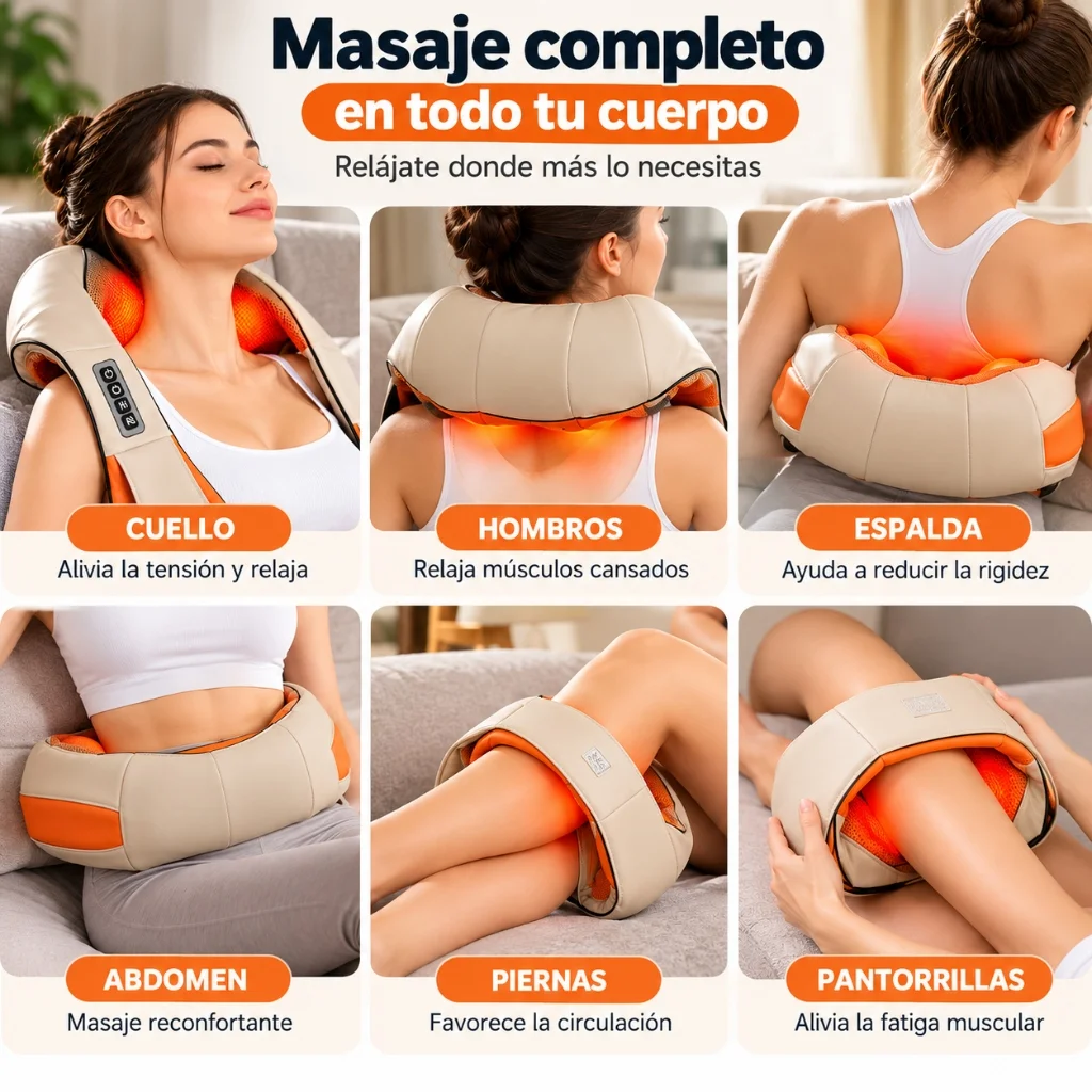 Masajeador Cervical y Espalda Shiatsu con Calor detalle 3